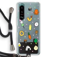 Happy bento friends: Sony Xperia 5 III Transparant Hoesje met koord