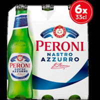 Peroni Nastro Azzurro Fles 6 x 330ML bij Jumbo