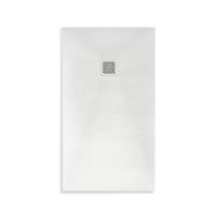 Douchebak BWS Elsa Composiet Anti-slip 120x90x3 cm Mat Wit
