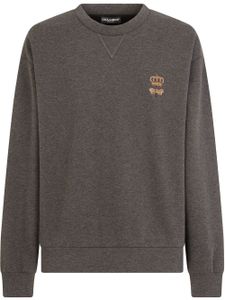 Dolce & Gabbana sweat à broderies - Gris