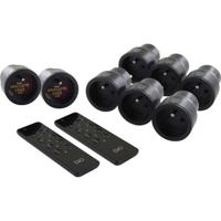 Connected socket kit - DiO CONNECTED HOME - 8 zwarte nano aan/uit stopcontacten - 2 3-kanaals afstandsbedieningen - DiO 1.0