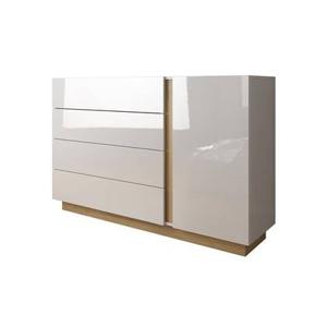 Meubella Dressoir Ashley - Wit - Eiken - 138 cm