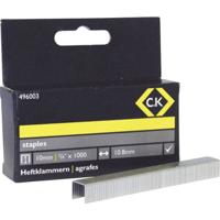 C.K 496003 Nieten voor tacker Type 140 1000 stuk(s) Afm. (l x b) 10 mm x 10.5 mm C.K 496003 Nieten voor tacker Type 140 1000 stuk(s) Afm. (l x b) 10 mm x 10.5 mm