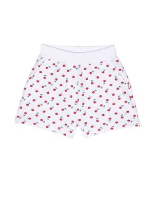 Monnalisa short en coton à imprimé graphique - Blanc