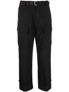 sacai pantalon cargo à coupe courte - Noir