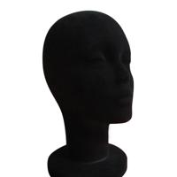 Vrouwelijke schuim piepschuim Mannequin Head Model pruik glazen schermstandaard