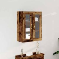 Wandkast Wandgemonteerd Oud Hout 69,5 x 34 x 90 cm Bewerkt hout