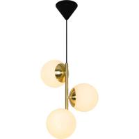 Nordlux HanglampLilly 3-lichts goud met witte bol - 48603035