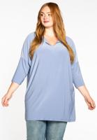 Yoek Tunic wide slit 3/4 sleeve | Blauw | Maat M Yoek Tunic wide slit 3/4 sleeve | Blauw | Maat M