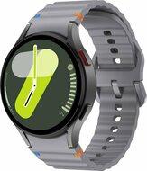 Wave Sportband met aansluitknop - Donkergrijs - Samsung Galaxy Watch 6 - 40mm & 44mm Wave Sportband met aansluitknop - Donkergrijs - Samsung Galaxy Watch 6 - 40mm & 44mm