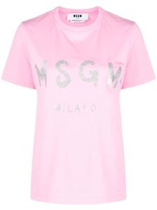 MSGM t-shirt à logo imprimé - Rose