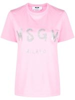 MSGM t-shirt à logo imprimé - Rose - thumbnail