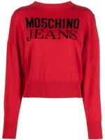 MOSCHINO JEANS pull à logo intarsia - Rouge - thumbnail