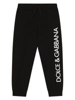 Dolce & Gabbana Kids pantalon de jogging à logo imprimé - Noir - thumbnail