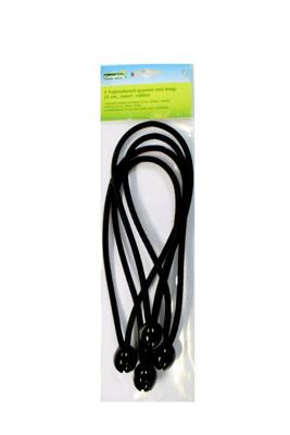 Campking Zak 4 Trapezekoord Spanner+Knop Zwart 25 Cm Accessoire