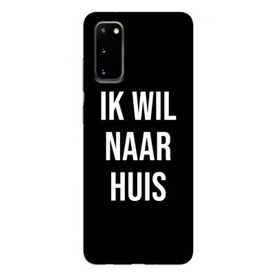 Ik wil naar huis - Zwart: Samsung Galaxy S20 Tough Case
