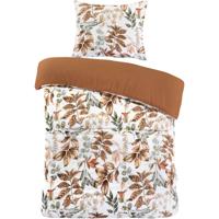 2e Halve Prijs Leen Bakker - Dekbedovertrek Celina - Wit/terra - 140x220 Cm - Microvezel - Rood#Wit