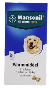 Mansonil Mansonil hond all worm tabletten