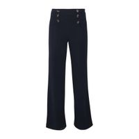 Cassis high waist wide leg pantalon marine - thumbnail