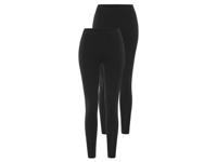 esmara 2 dames leggings (Zwart, S (36/38))