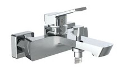 STILO ééngreepsmengkraan bad, chroom keramische schijven geluidsarme, verwisselbare 35 mm-cartouche mousseur KIWA-gekeurd ½" (Ø ca. 1,9 cm) verbinding voor doucheslang metalen greep garant