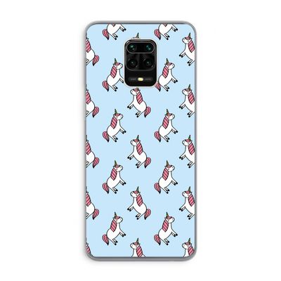 Eenhoorns overal: Xiaomi Redmi Note 9 Pro Transparant Hoesje