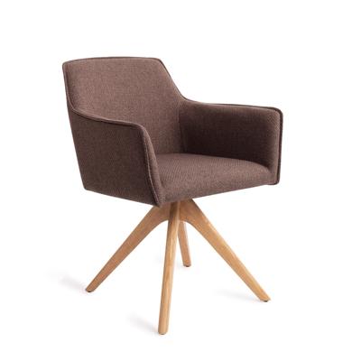 Jesper Home Eetkamerstoel 'Hofu' Revolve Oak Natural, kleur Potters Clay