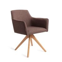 Jesper Home Eetkamerstoel 'Hofu' Revolve Oak Natural, kleur Potters Clay