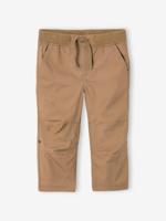 Lichte oprolbare jongensbermuda beige