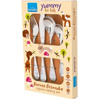 Amefa Kinderbestek Forrest Friends 4-delig Zilver - thumbnail