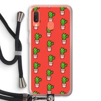 Mini cactus: Samsung Galaxy A20e Transparant Hoesje met koord