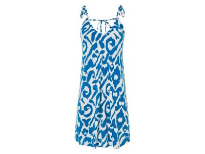 esmara Dames jurk of jumpsuit (Patroon/blauw/wit, XS (32/34))