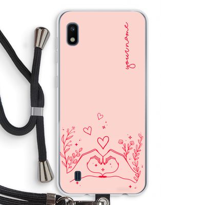 Love is in the air: Samsung Galaxy A10 Transparant Hoesje met koord