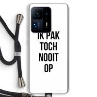 Ik pak nooit op: Xiaomi Mi Mix 4 Transparant Hoesje met koord