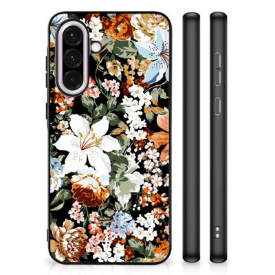 Bloemen Hoesje voor Samsung Galaxy A56 Dark Flowers Bloemen Hoesje voor Samsung Galaxy A56 Dark Flowers