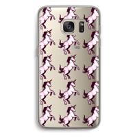 Musketon Unicorn: Samsung Galaxy S7 Transparant Hoesje - thumbnail