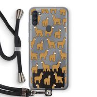 Alpacas: Samsung Galaxy A11 Transparant Hoesje met koord