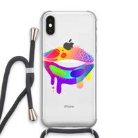 Lip Palette: iPhone X Transparant Hoesje met koord Lip Palette: iPhone X Transparant Hoesje met koord