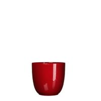 Bloempot Pot rond es/10.5 tusca 11 x 12 cm d.rood Mica - Mica Decorations