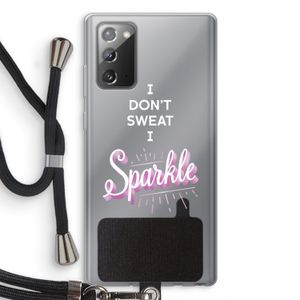 Sparkle quote: Samsung Galaxy Note 20 / Note 20 5G Transparant Hoesje met koord
