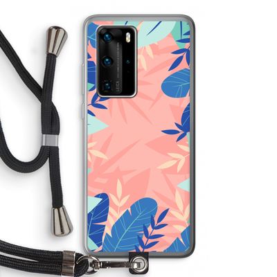 Tropisch: Huawei P40 Pro Transparant Hoesje met koord