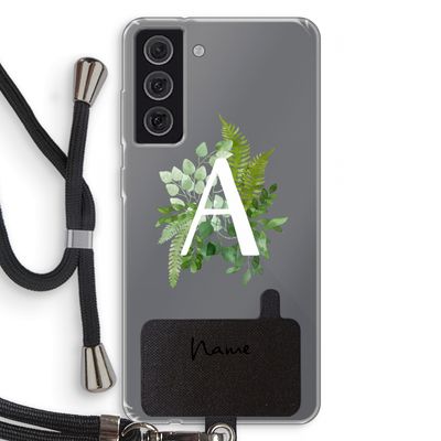 Green Brush: Samsung Galaxy S21 FE Transparant Hoesje met koord