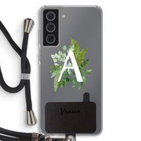 Green Brush: Samsung Galaxy S21 FE Transparant Hoesje met koord