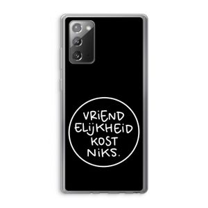Vriendelijkheid: Samsung Galaxy Note 20 / Note 20 5G Transparant Hoesje