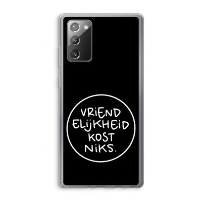 Vriendelijkheid: Samsung Galaxy Note 20 / Note 20 5G Transparant Hoesje