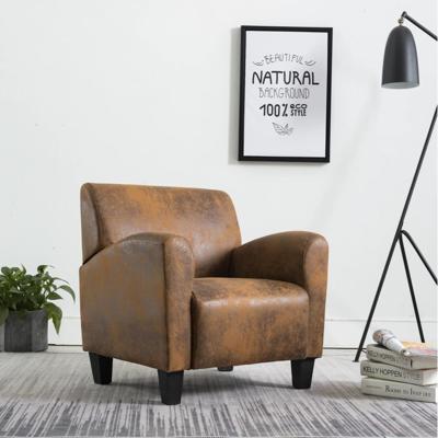 Fauteuil kunstsude bruin