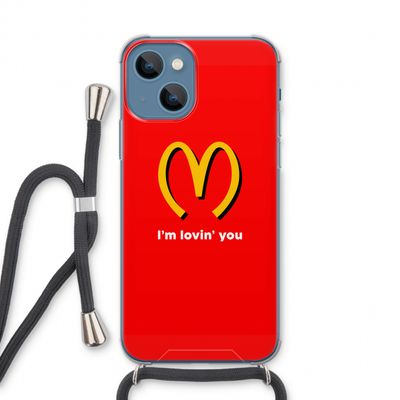 I'm lovin' you: iPhone 13 Transparant Hoesje met koord