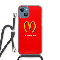 I'm lovin' you: iPhone 13 Transparant Hoesje met koord