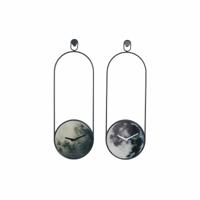 Muurklok DKD Home Decor Kristal Grijs Ijzer (20 x 4.5 x 60 cm) (2 pcs)