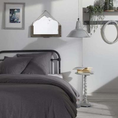 Dekbedovertrek - TODAY - CHARME - Chambray - Donkergrijs Capucine - 260 x 240 cm